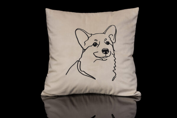 GUSTAS SALDYS dekoratyvinė pagalvėlė pagalvėlės siuvinėta pagalvėlė pagalvėlės su šunimis dekoratyvinė pagalvėlė su gyvūnais išskirtinio dizaino pagalvėlės