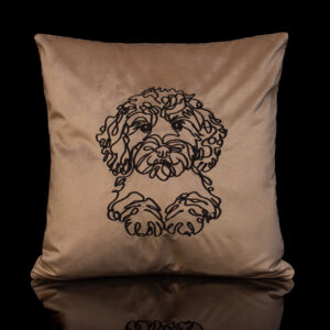 GUSTAS SALDYS dekoratyvinė pagalvėlė pagalvėlės siuvinėta pagalvėlė pagalvėlės su šunimis dekoratyvinė pagalvėlė su gyvūnais išskirtinio dizaino pagalvėlės